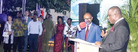 Dominic Nitiwul, Minister of Defence, addressing the gathering. Picture: ERNEST KODZI